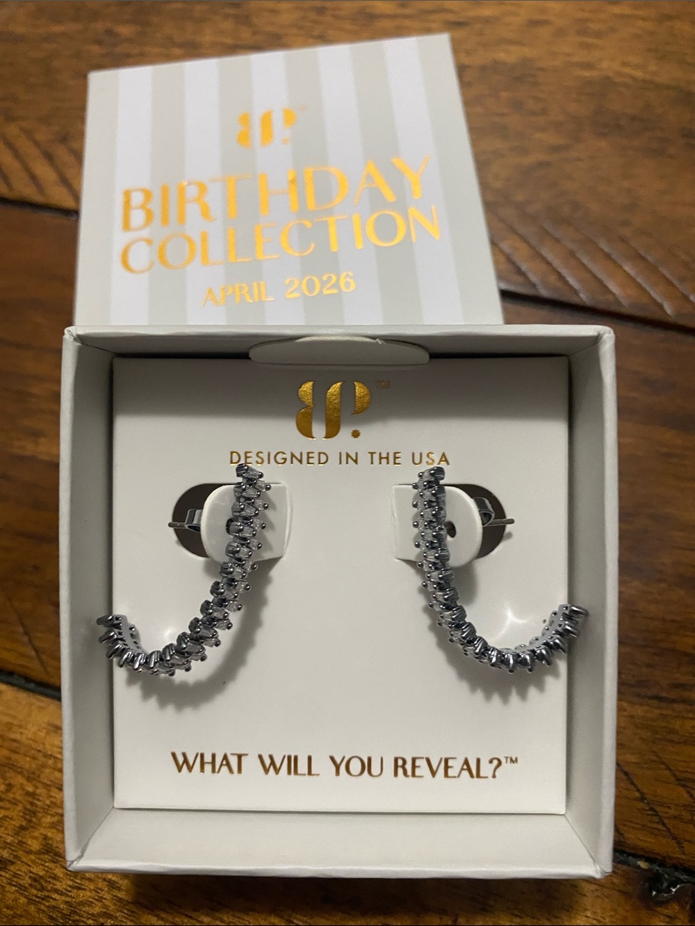 Bomb Party Birthday Collection April 2026 Earrings - Cubic Zirconia - Hematite